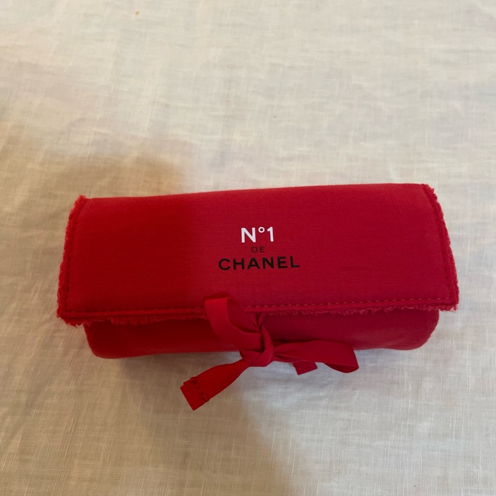 CHANEL Red Cosmetic Bag